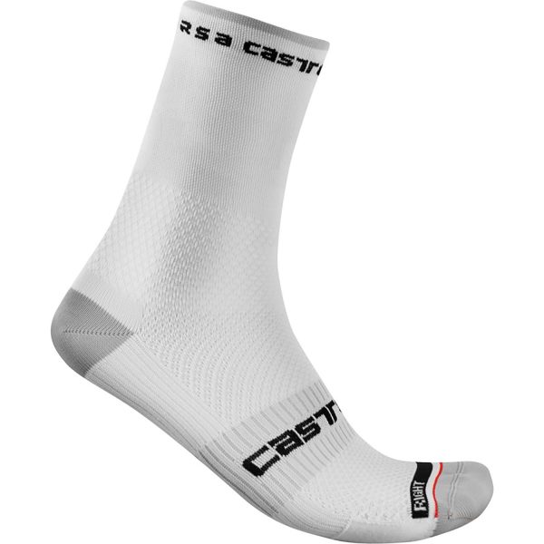 Castelli Rosso Corsa Pro 15 Sock : White : L/X