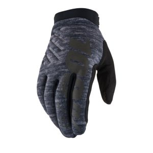 100% Brisker Cold Weather Mountain Bike Gloves | Heather Grey