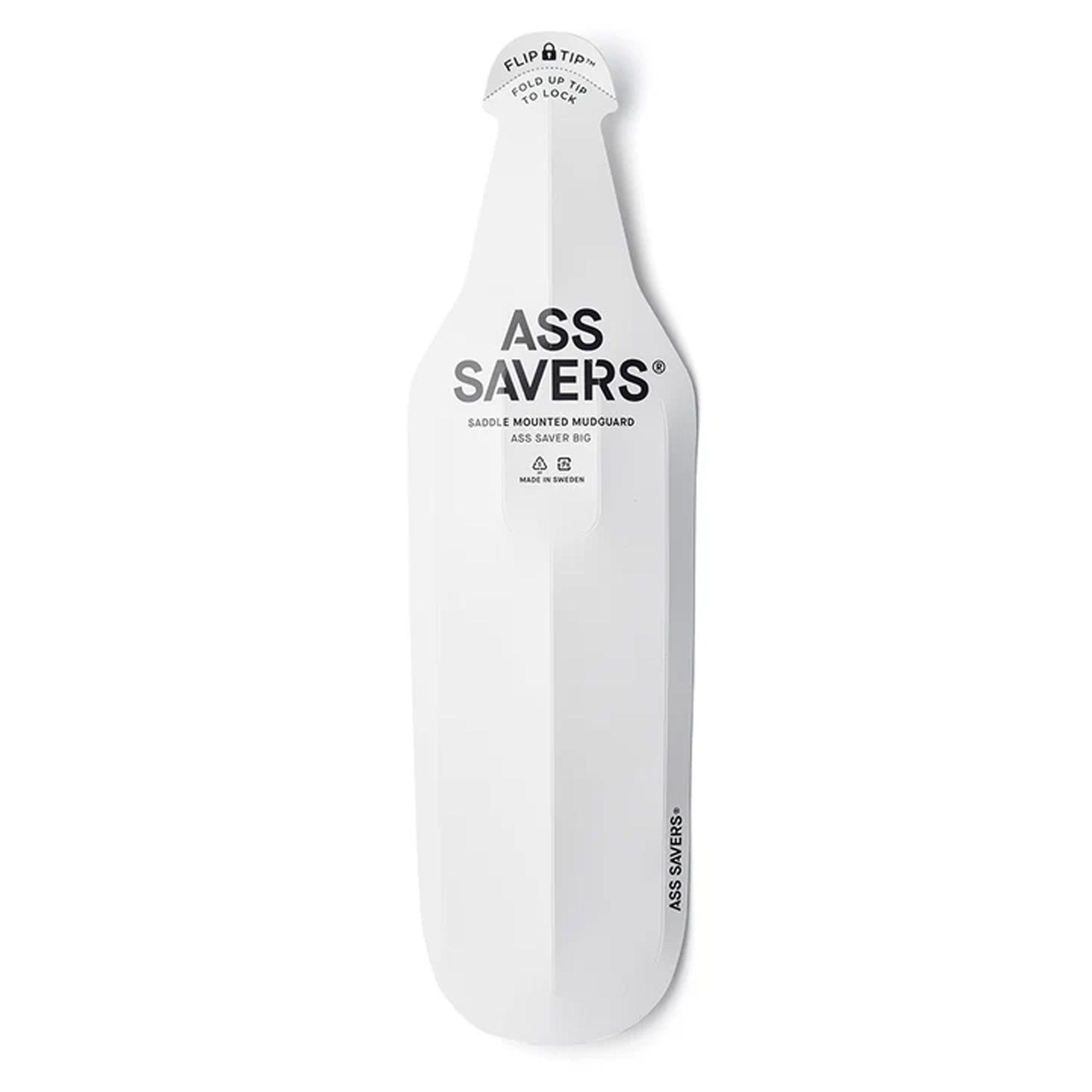 Ass Savers Big Rear Mudguard | White
