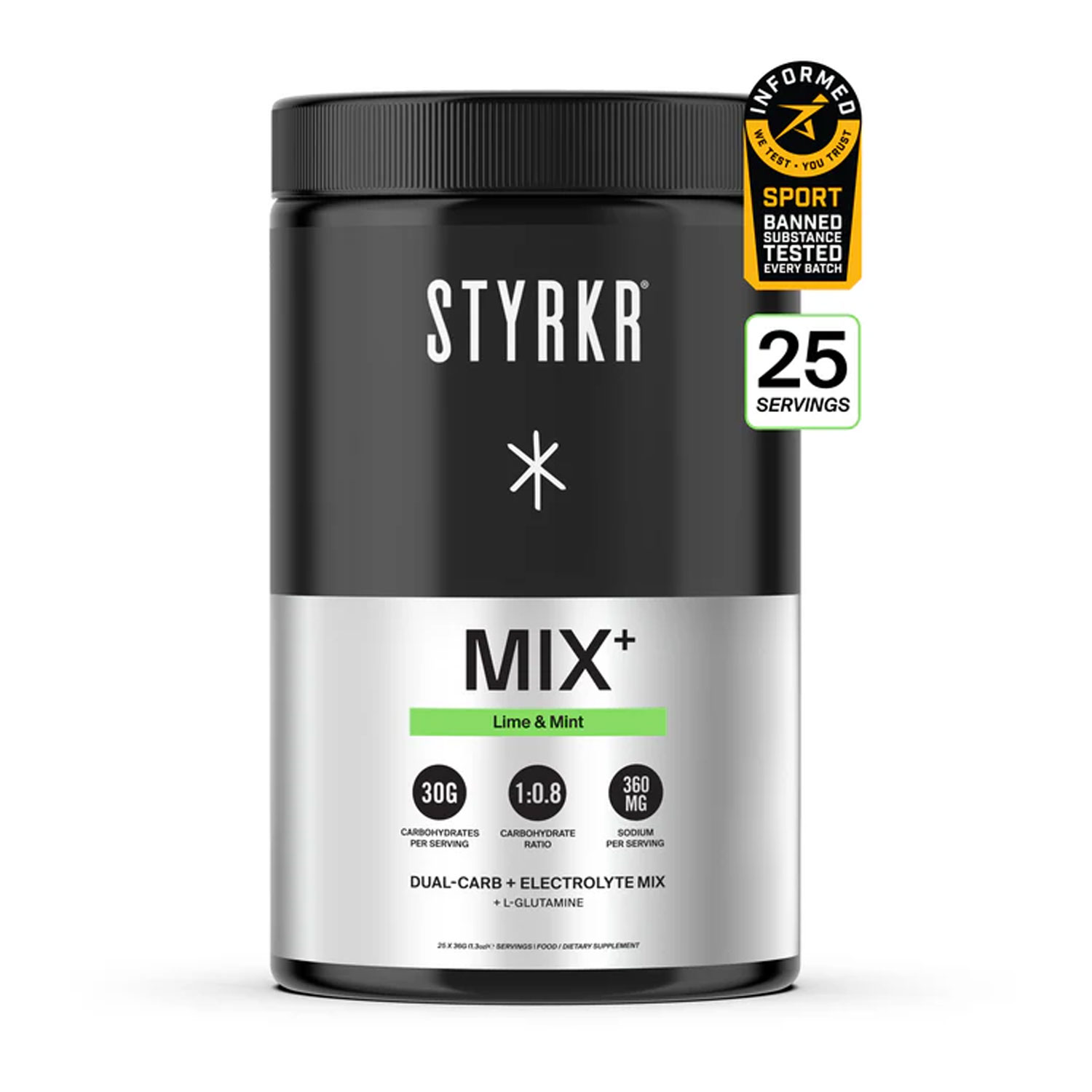 STYRKR Mix+ Dual Carb & Electrolyte Mix | Lime and Mint