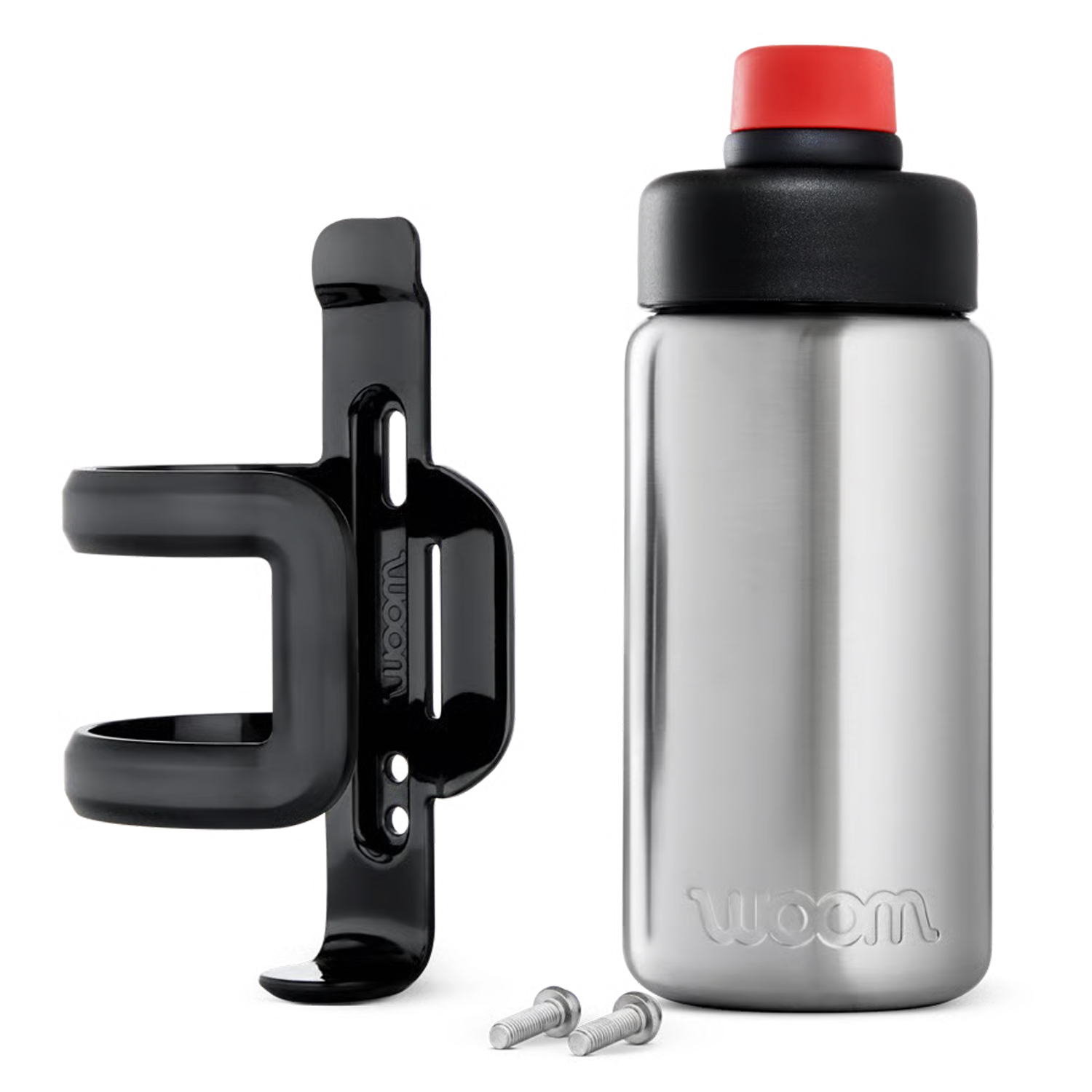 Woom GLUG Stainless Steel Bottle With Cage - 500ml, Steel - Wheelbase | Price Match, FREE Postage over £50, Sale Section, Cycle To Work, 0% Finance.