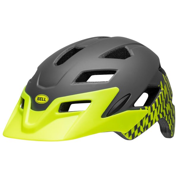 Bell Sidetrack Youth Helmet : Wavy Checks Matte Blue : Unisize