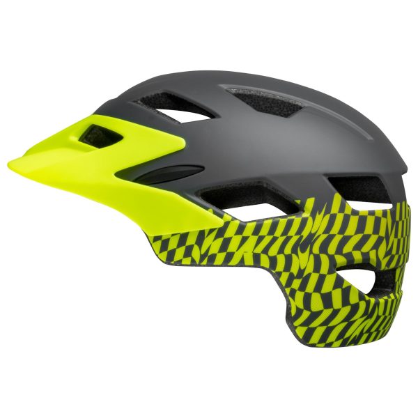 Bell Sidetrack Youth Helmet : Wavy Checks Matte Blue : Unisize