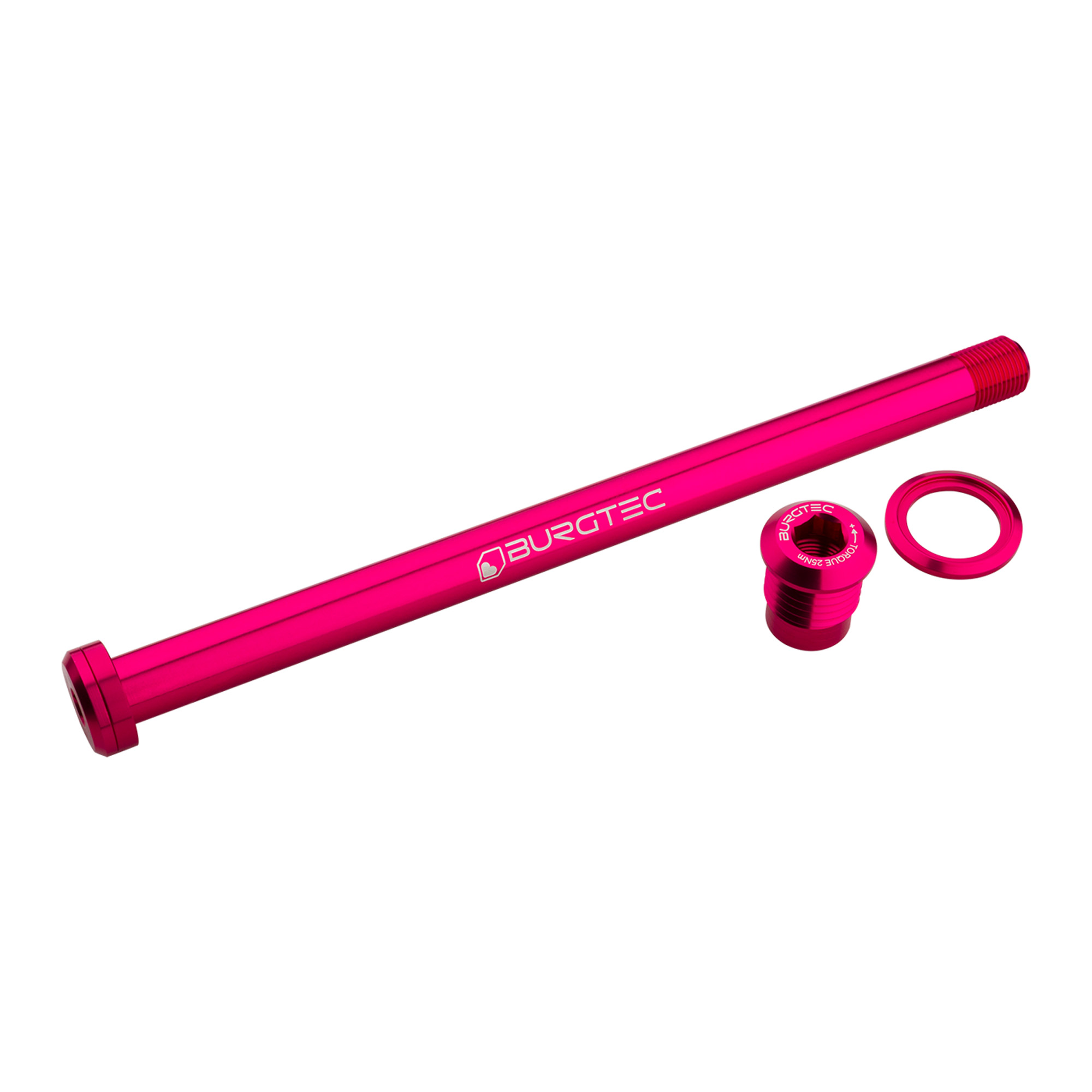 Burgtec Rear Axle - 180mm x 12mm - 1.0mm Pitch - 1mm Pitch, Toxic Barbie Pink - Wheelbase | Price Match, FREE Postage over £50, Sale Section, Cycle To Work, 0% Finance.