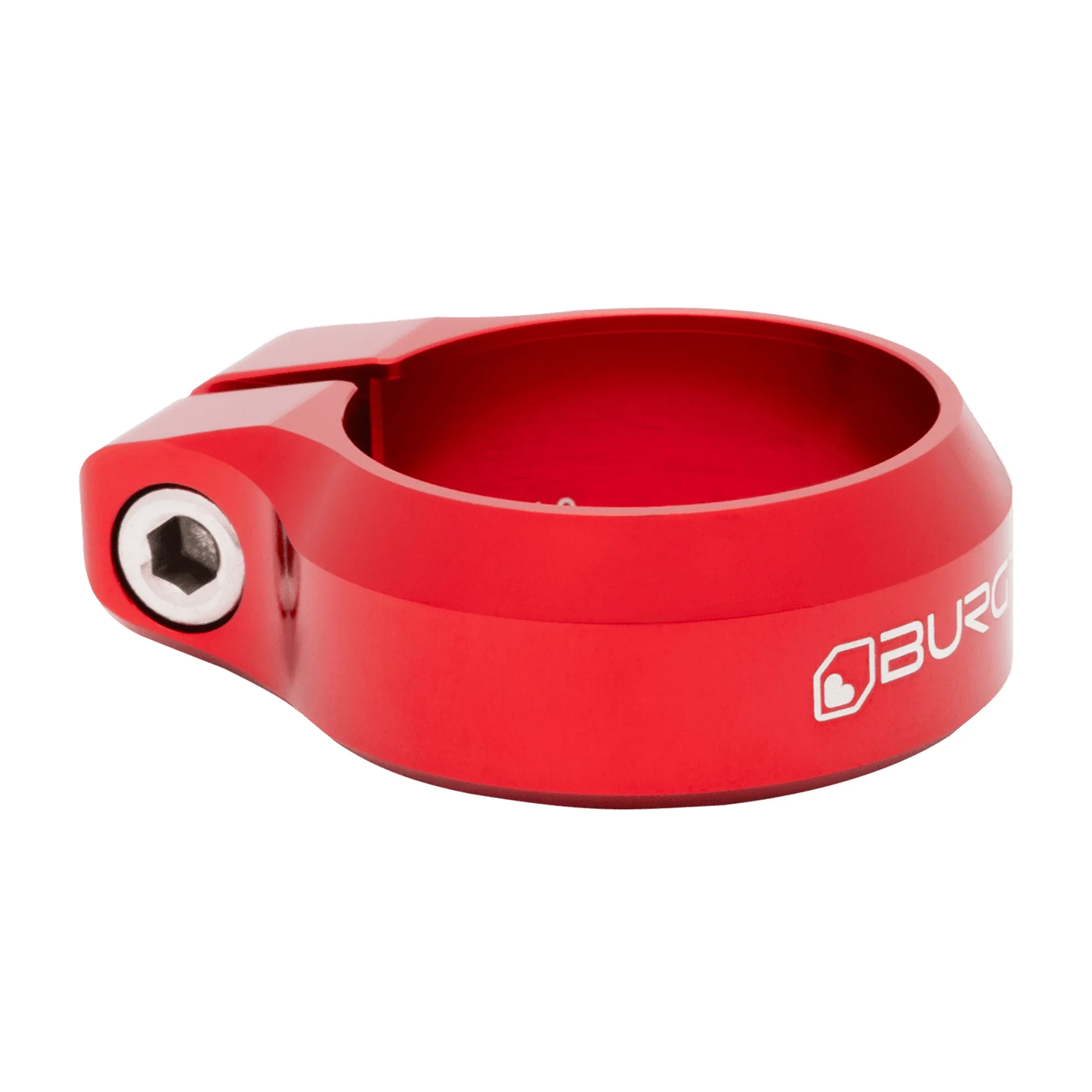Burgtec Seat Clamp - 34.9mm, Red - Wheelbase | Price Match, FREE Postage over £50, Sale Section, Cycle To Work, 0% Finance.