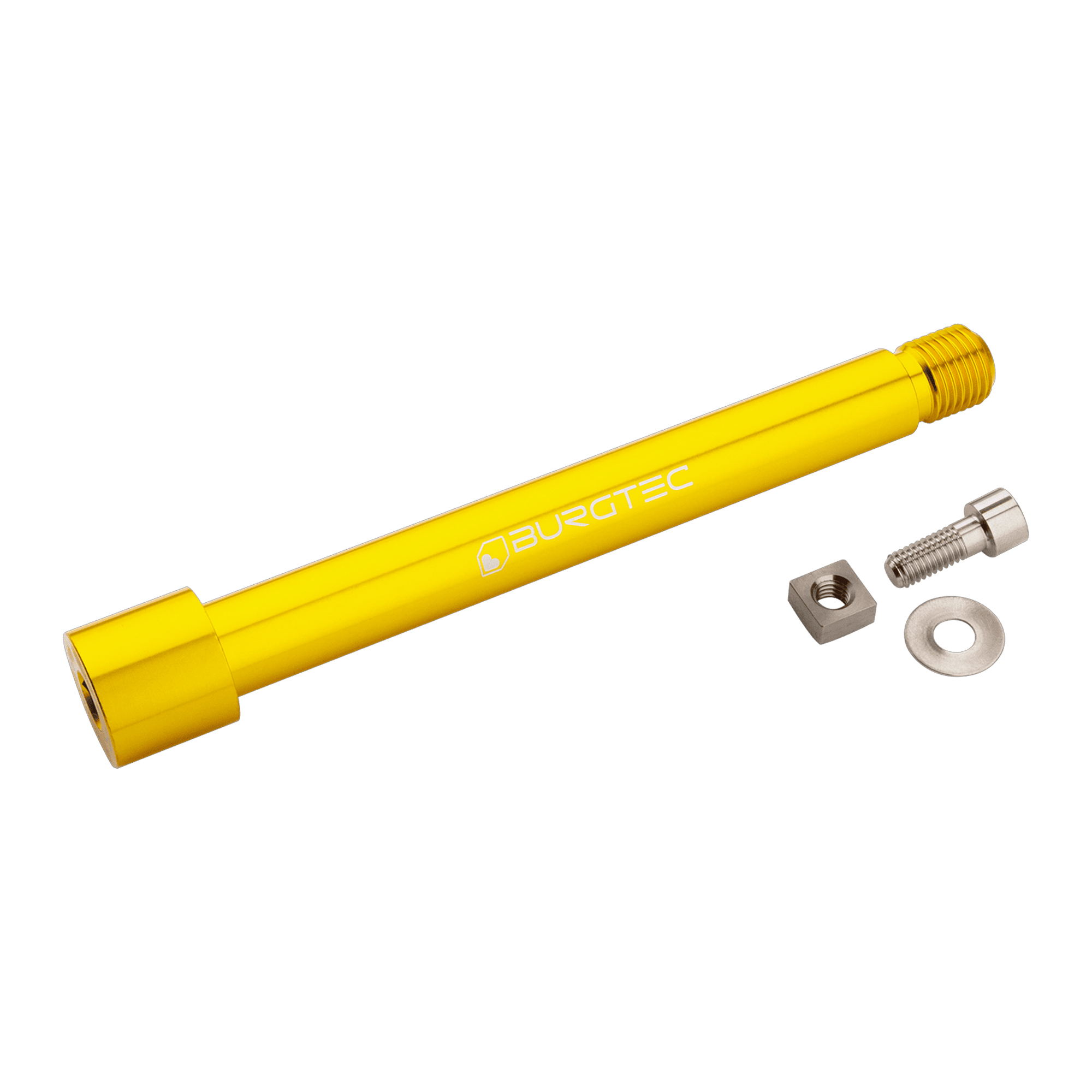 Burgtec Fox KaboltX Fork Axle - One Size, Bullion Gold - Wheelbase | Price Match, FREE Postage over £50, Sale Section, Cycle To Work, 0% Finance.
