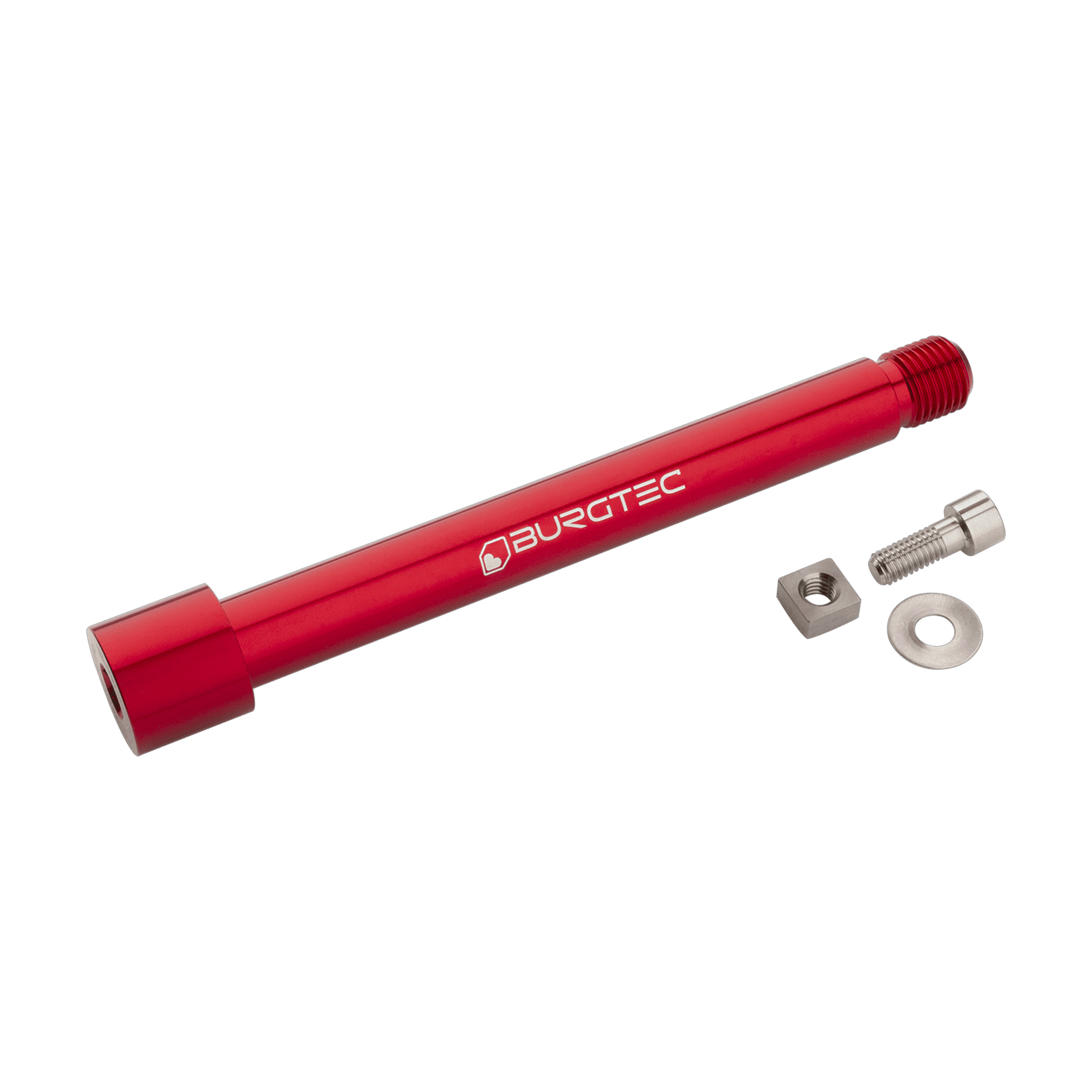 Burgtec Fox KaboltX Fork Axle - One Size, Race Red - Wheelbase | Price Match, FREE Postage over £50, Sale Section, Cycle To Work, 0% Finance.