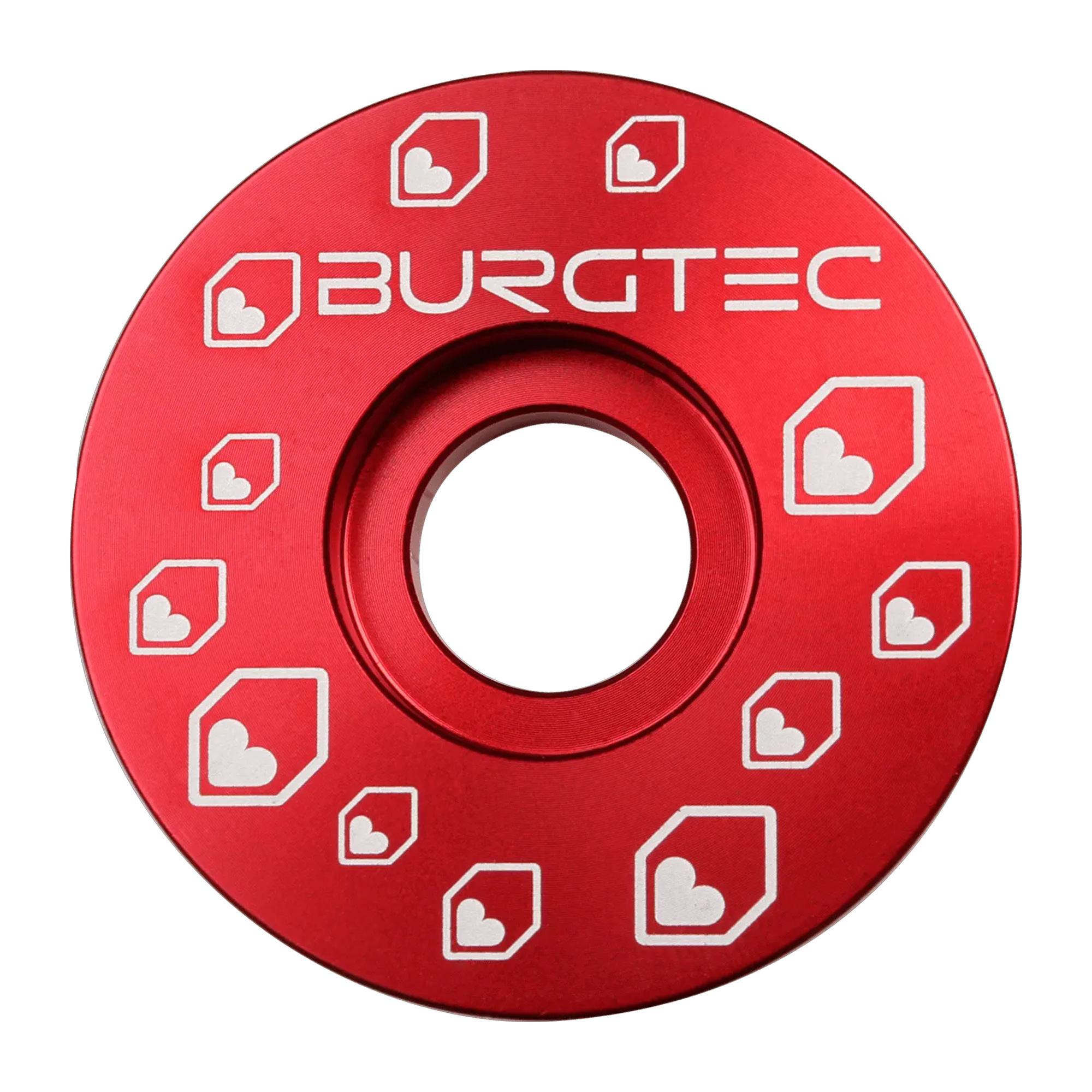 Burgtec Top Cap - One Size, Race Red - Wheelbase | Price Match, FREE Postage over £50, Sale Section, Cycle To Work, 0% Finance.