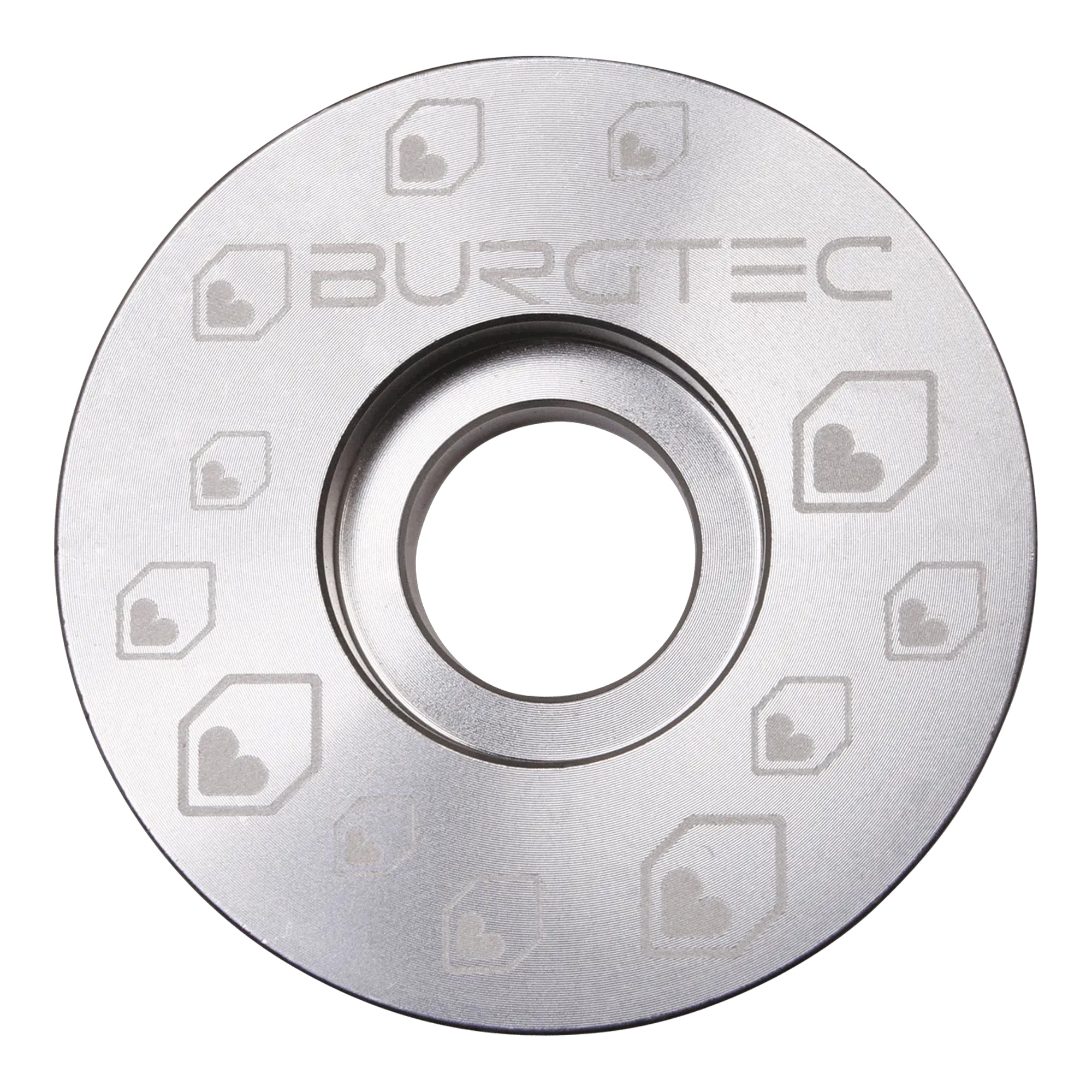 Burgtec Top Cap - One Size, Rodium Silver - Wheelbase | Price Match, FREE Postage over £50, Sale Section, Cycle To Work, 0% Finance.