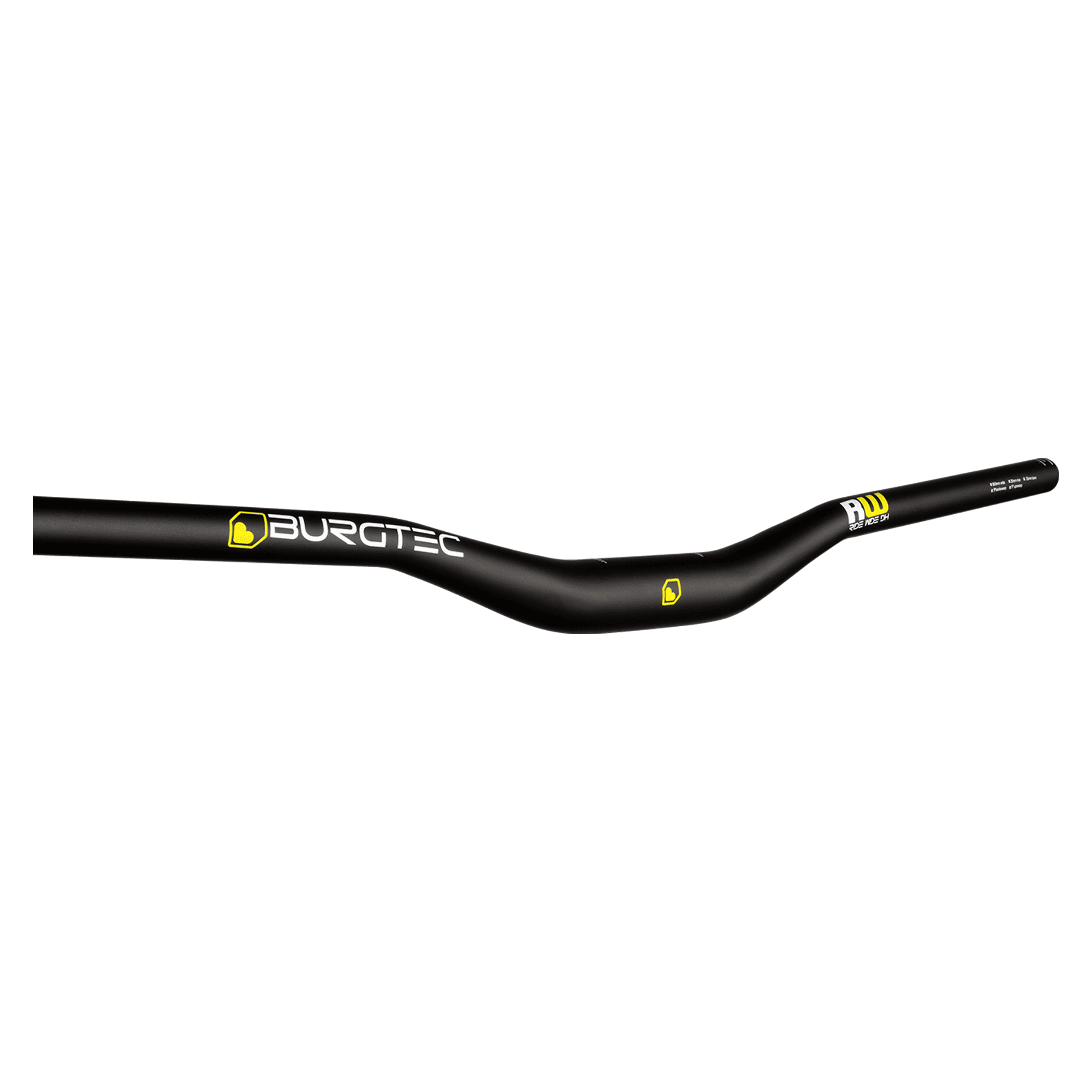 Burgtec RideWide DH Alloy Handlebar - 31.8mm Clamp - 30mm Rise, Black - Wheelbase | Price Match, FREE Postage over £50, Sale Section, Cycle To Work, 0% Finance.
