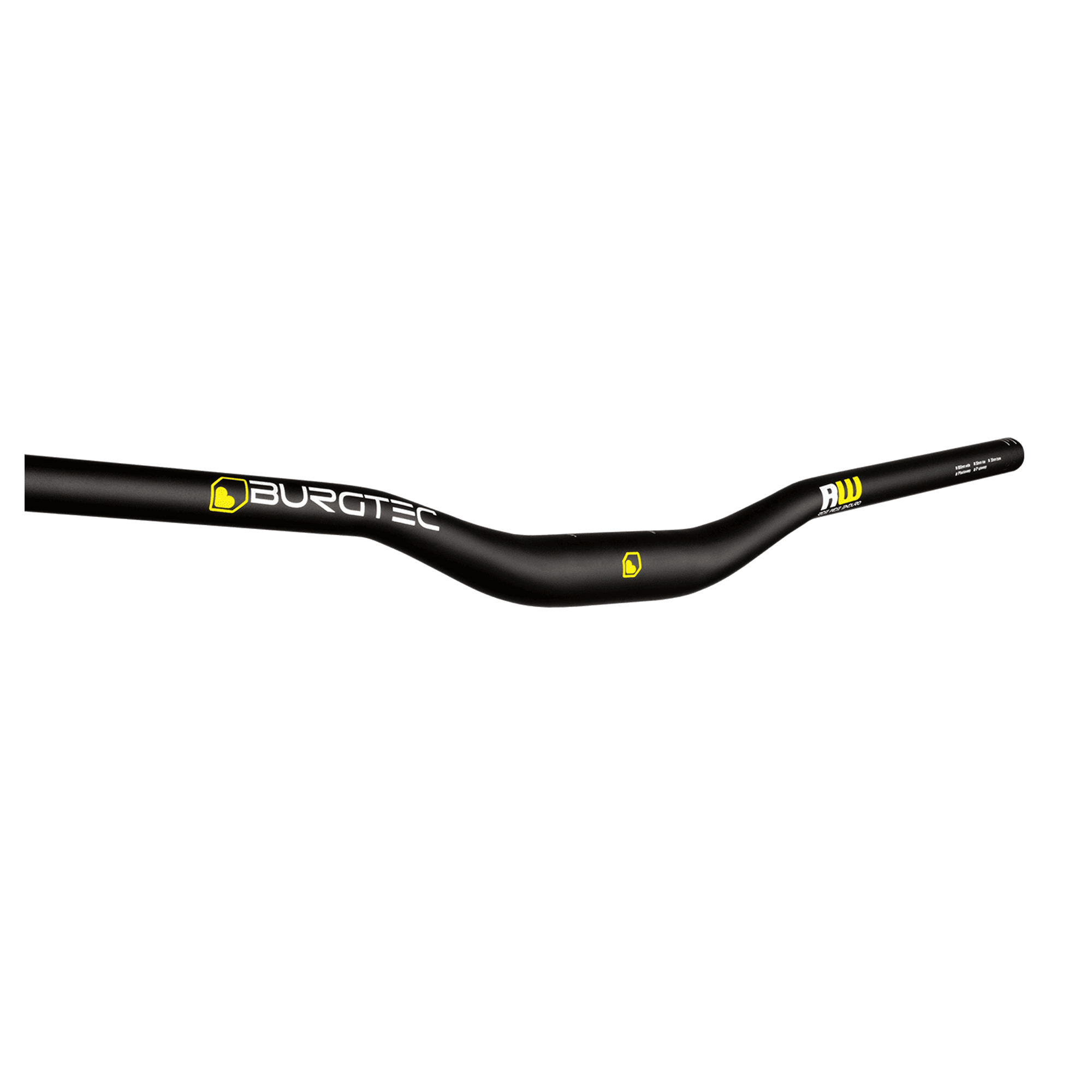 Burgtec RideWide Alloy Enduro Handlebar - 35mm Clamp - 30mm Rise, Black - Wheelbase | Price Match, FREE Postage over £50, Sale Section, Cycle To Work, 0% Finance.