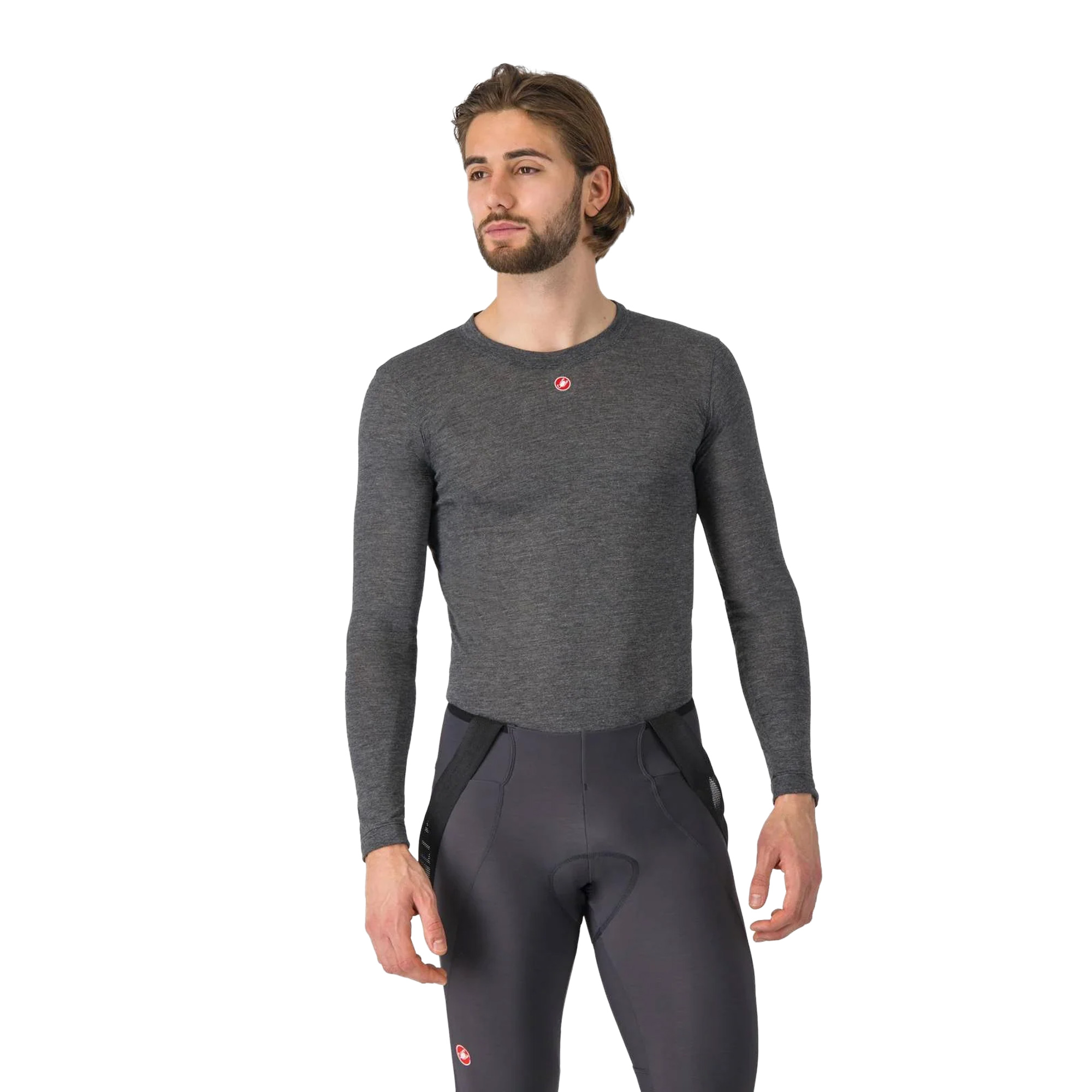 Castelli_Medio_Long_Sleeve_Base_Layer_Melange_Grey_1