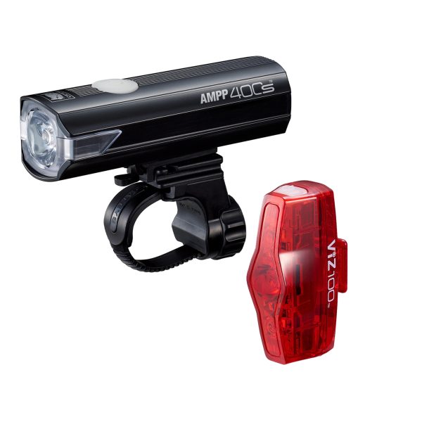 Cateye Ampp 400S / Viz 100 Bike Light Set