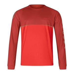 Endura Core Printed Long Sleeve Tee | Flame Red