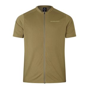 Endura Loop Short Sleeve Zipped Jersey | Tweed Green