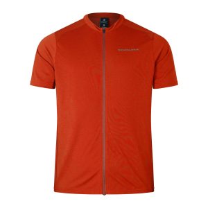 Endura Loop Short Sleeve Zipped Jersey | Flame Red