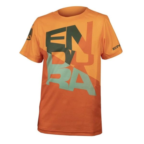 Endura Kids SingleTrack Core Tee : Tangerine : 11-12yrs