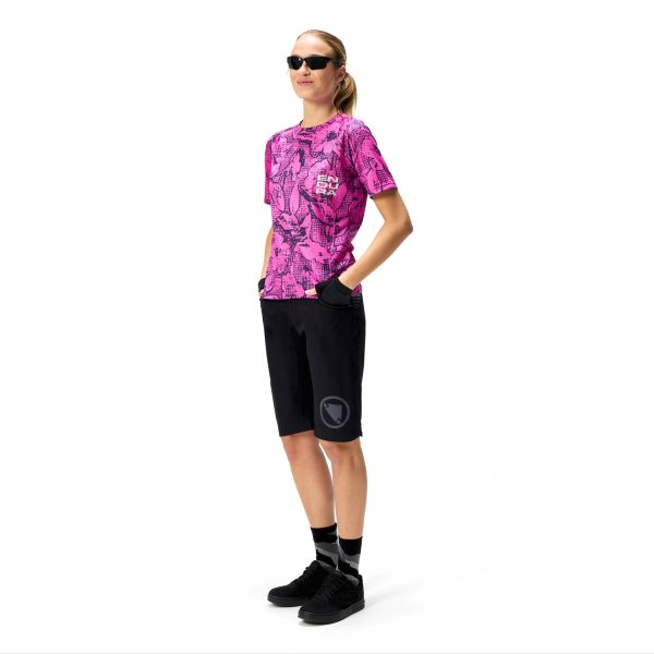 Endura W Grid Floral Ltd  S/S Tee : PPP : XS