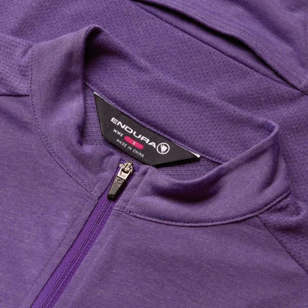 Endura W Loop S/S Zipped Jersey : HTR : XS