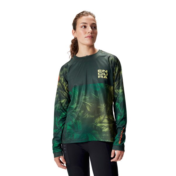 Endura Womens Tropical L/S Tee LTD : Ghillie Green : XS