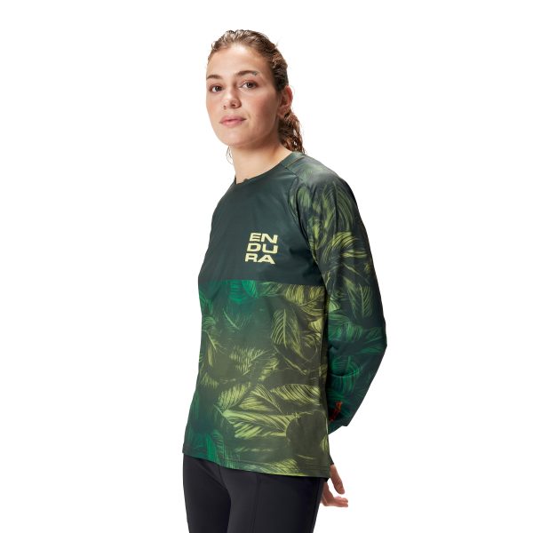 Endura Womens Tropical L/S Tee LTD : Ghillie Green : XS