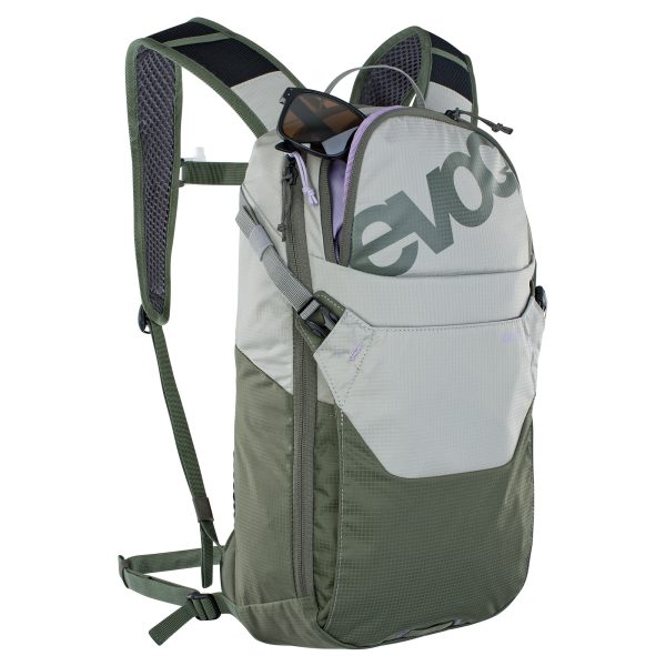 EVOC Ride Performance Backpack 8L + 2L Bladder : STONE/DARK OLIVE ONE SIZE