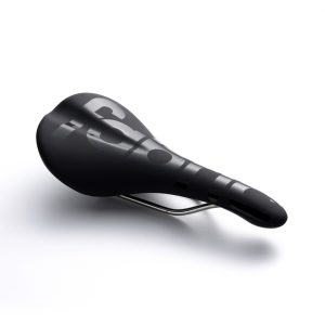 Fabric Scoop Race Shallow Titanium Rail Bike Saddle | Black | 142 x 282mm