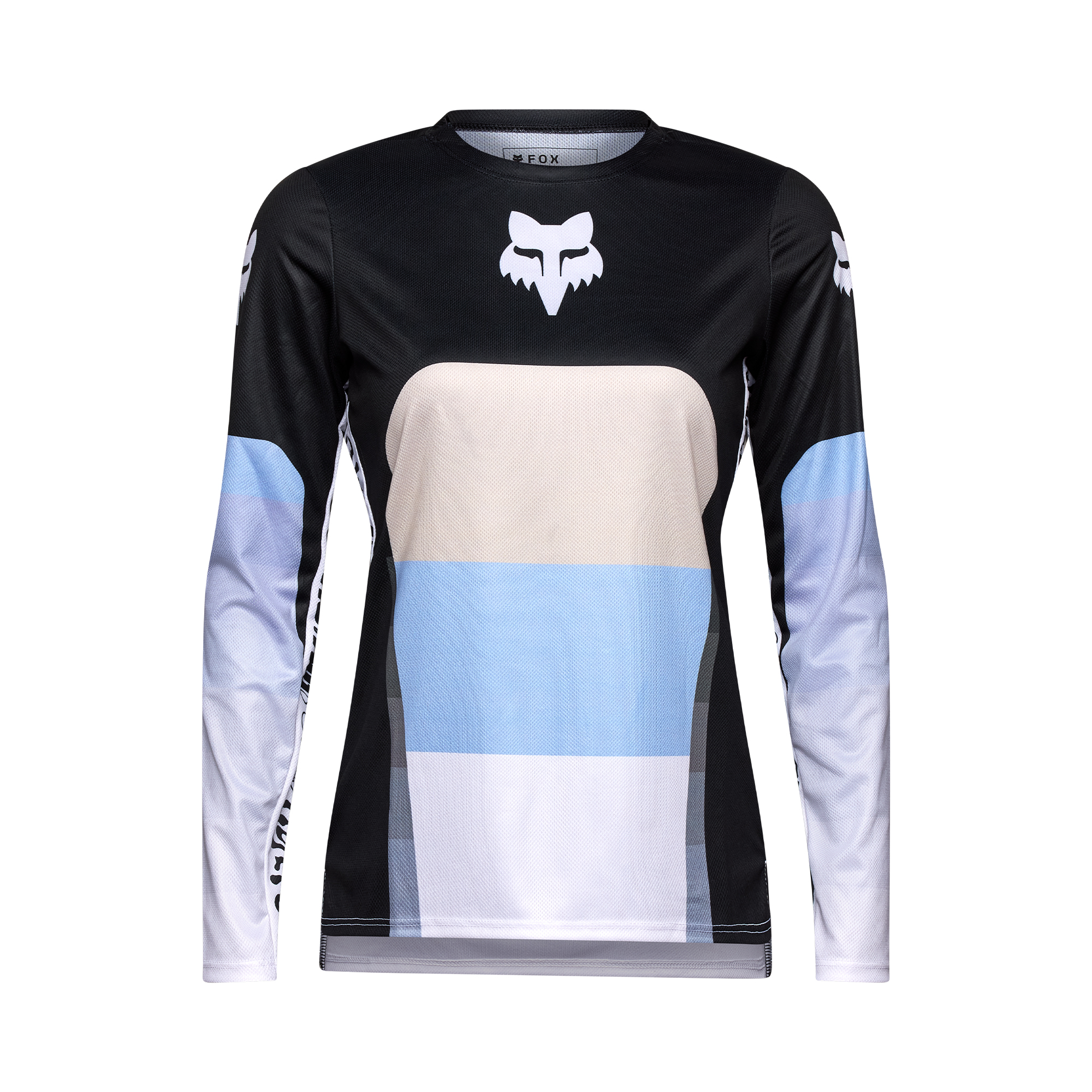 Fox Womens Ranger Long Sleeve Grid Jersey | Black