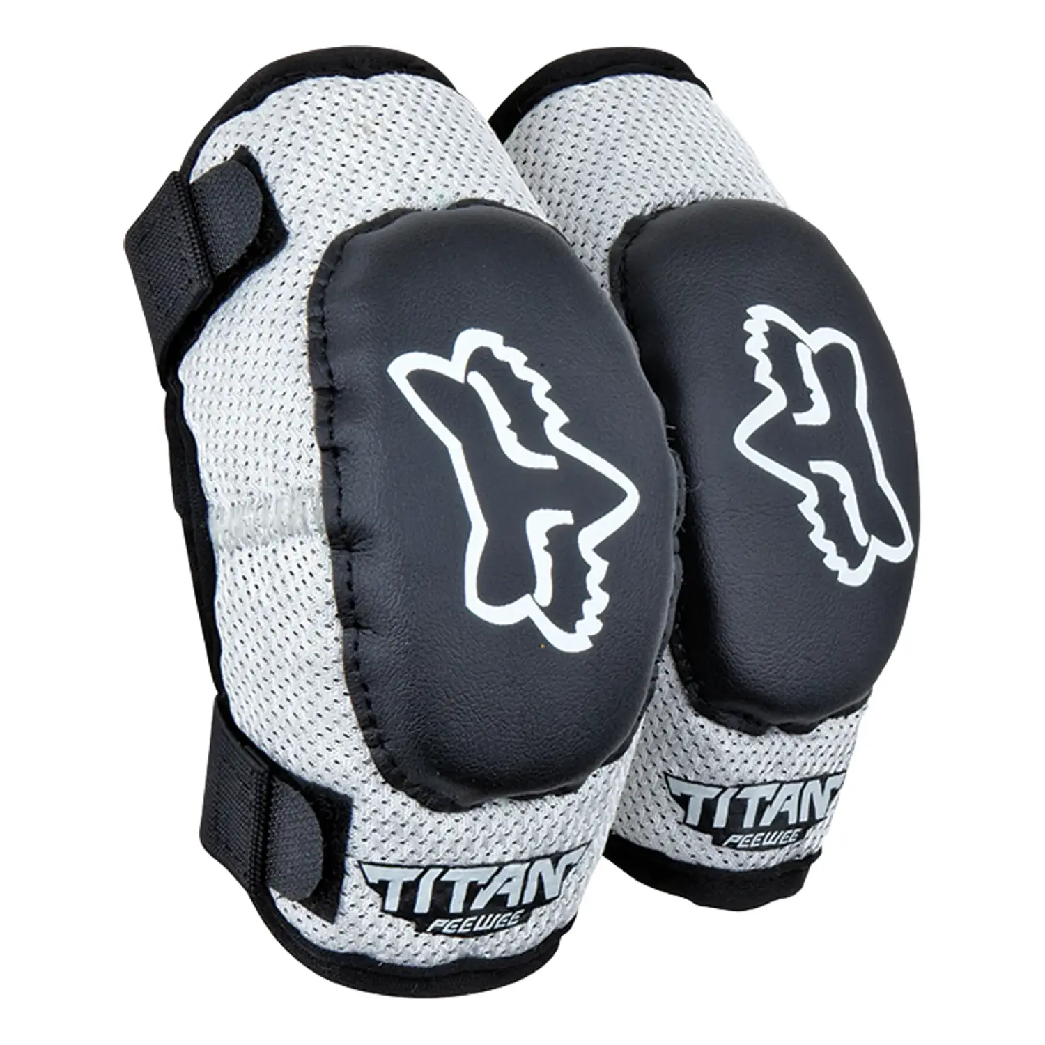 Fox Peewee Titan Elbow Guards - One Size, Black/Silver - Wheelbase | Price Match, FREE Postage over £50, Sale Section, Cycle To Work, 0% Finance.
