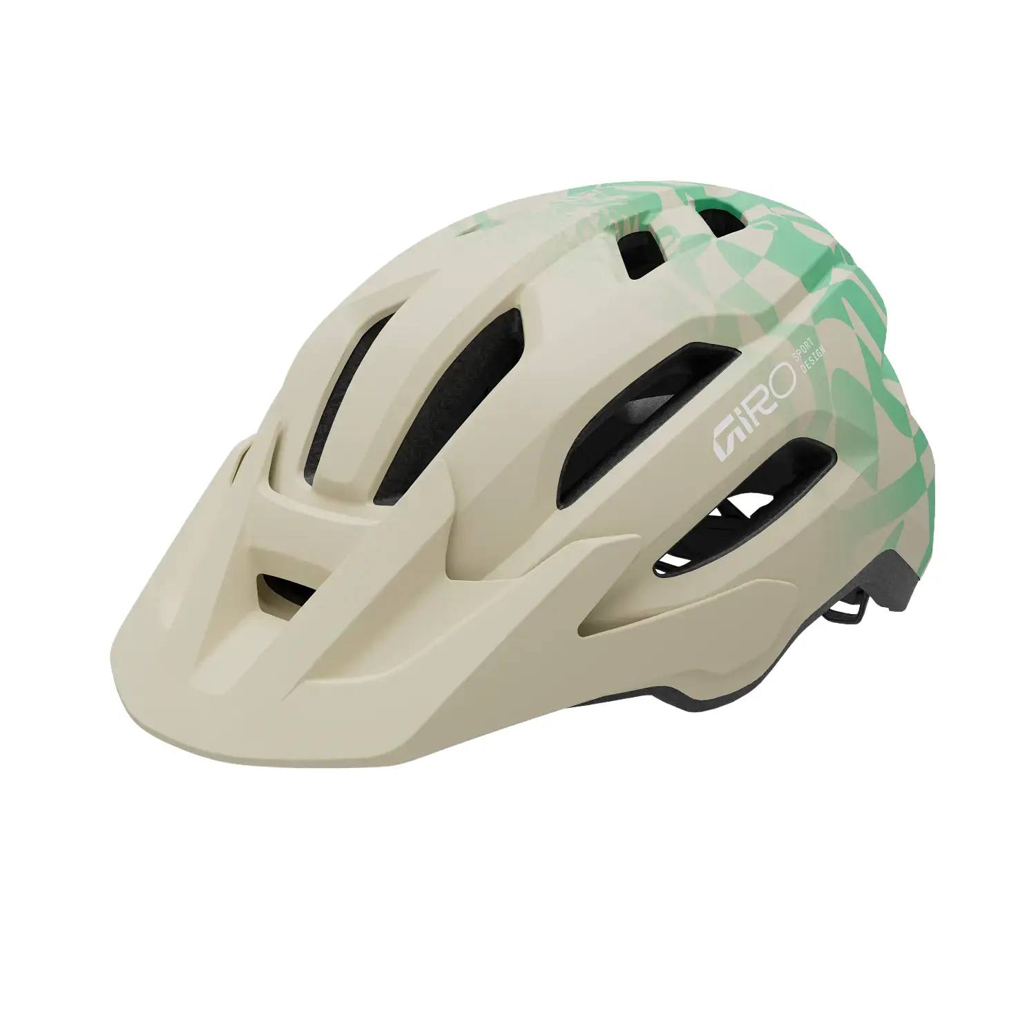 Giro Fixture II Helmet - Universal Adult, Matte Stone/Green Rush - Wheelbase | Price Match, FREE Postage over £50, Sale Section, Cycle To Work, 0% Finance.