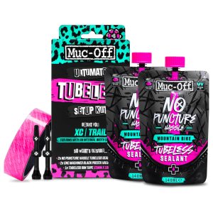 Muc-Off Tubeless Kit - XC/Trail | 25mm Tape / 44mm Valves