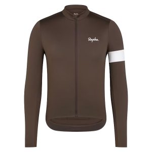 Rapha Core Thermal Long Sleeve Cycling Jersey | Coffee