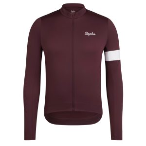 Rapha Core Thermal Long Sleeve Jersey | Mahogany/White