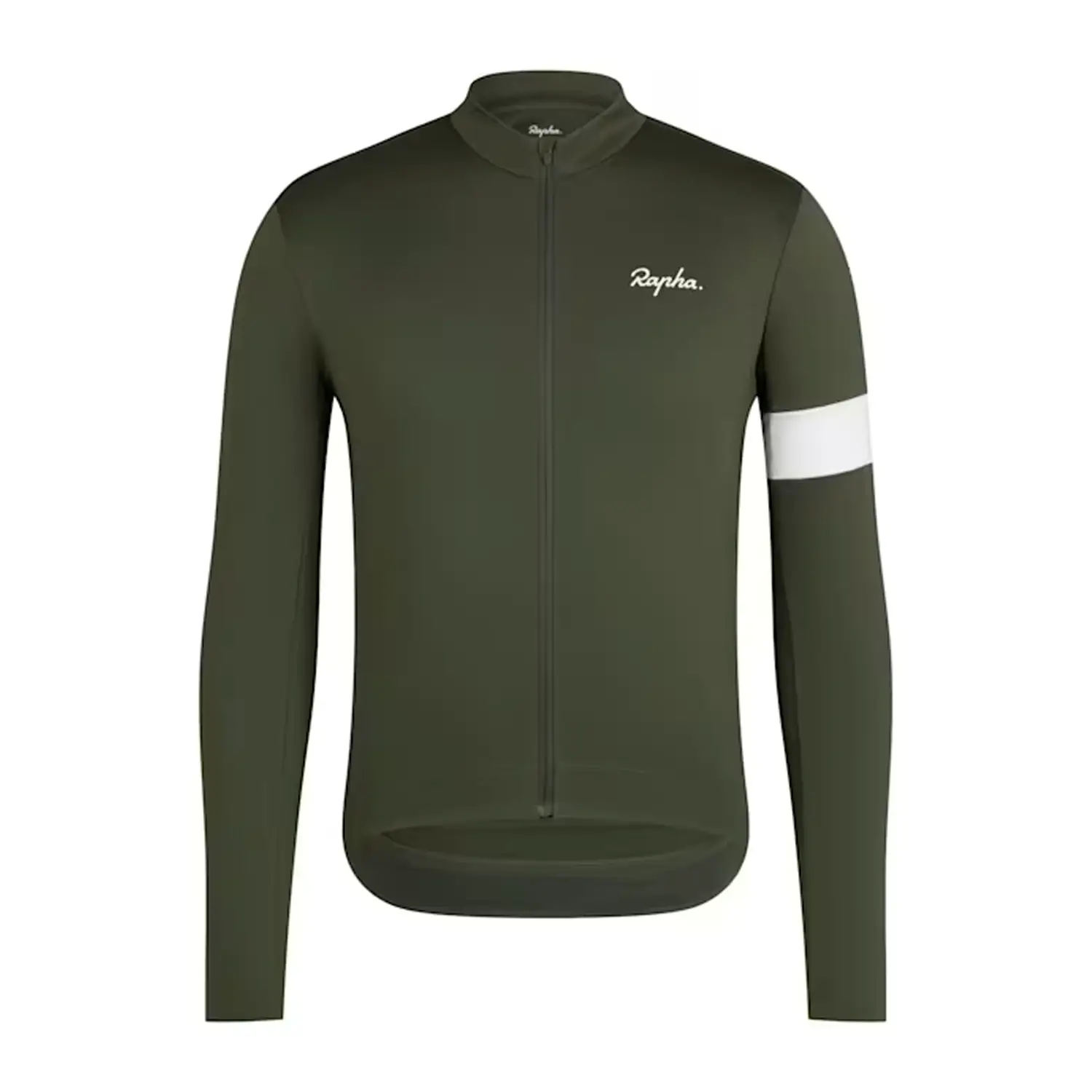 Rapha Core Thermal Long Sleeve Jersey - L, Dark Green/White - Wheelbase | Price Match, FREE Postage over £50, Sale Section, Cycle To Work, 0% Finance.